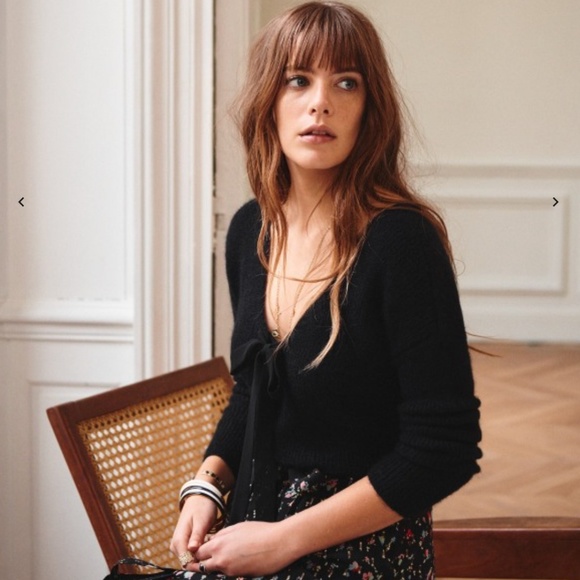 Sezane Sweaters - Sézane Edgar Jumper V-neck Sweater | BLACK